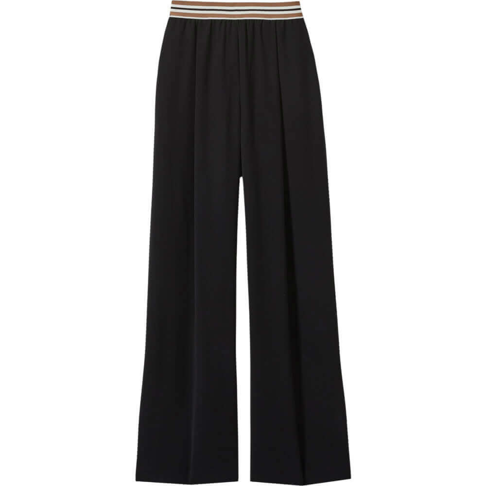 REISS ABS Stripe Waistband Wide Leg Trousers